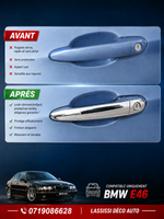 Coques Chromées de Poignées de Porte BMW E46 – ABS Premium | Installation Facile