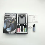 Chargeur Voiture 5 en 1 Rétractable – Recharge Rapide USB-C & Lightning